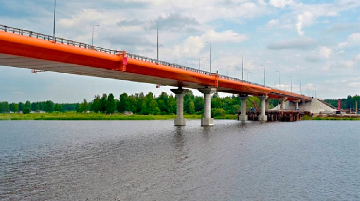 Мост через Волгу на Северном обходе Твери на автомагистрали М-11 «Нева» почти готов