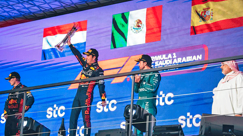 Серхио Перес и Макс Ферстаппен обеспечили на Гран При Саудовской Аравии команде Red Bull победный дубль 