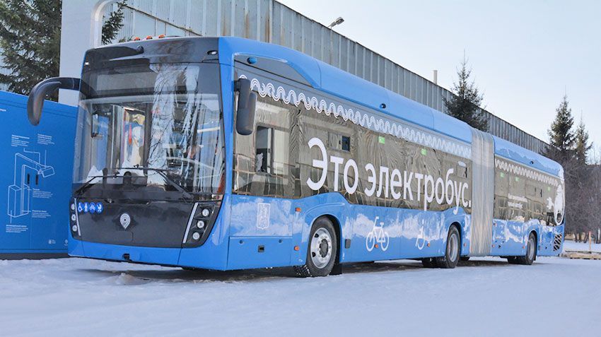 КАМАЗ собрал первый электробус «гармошку»