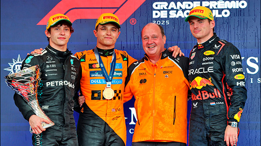 Ландо Норрис на бразильской трассе Интерлагос сделал твердую заявку на чемпионский титул