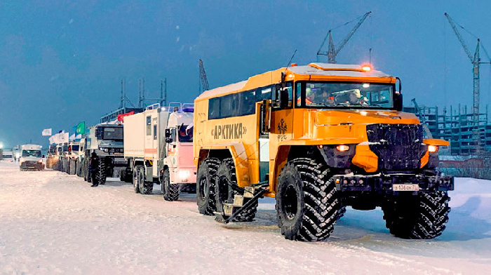 Внедорожный автобус «Арктика» принял участие в пробеге МЧС за Полярным кругом