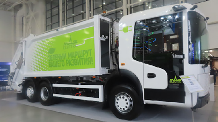МАЗ показал на выставке WASMA-2026 электромусоровоз МАЗ‑GTe