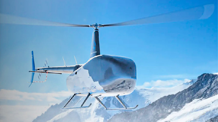 Robinson показал первый автономный грузовой вертолет нового поколения R66 TURBINETRUCK с робопилотом MATRIX™