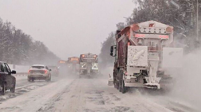 Из-за обильного снегопада на дорогах Татарстана введен план «Буран»