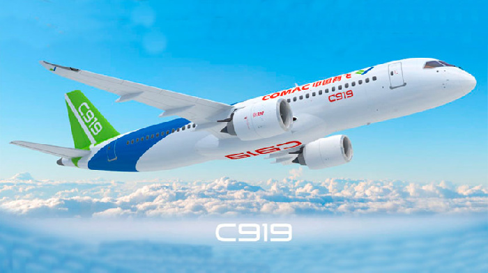 С начала года китайские авиакомпании получили пять новых лайнеров COMAC C919