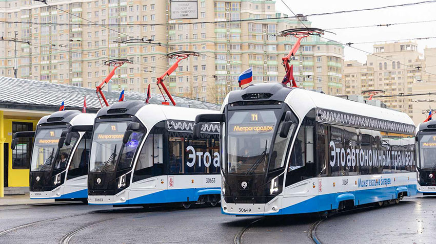 Мэр Сергей Собянин намеревается запустить в 2026 году еще 15 беспилотных трамваев «Львенок-Москва» 