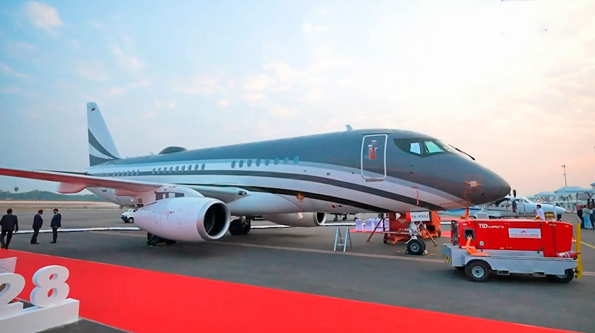 На авиашоу Wings India 2026 представлена люксовая бизнес-версия Superjet под брендом Aurus