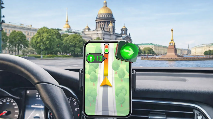 Яндекс.Карты и Навигатор стали показывать сигналы светофоров в Санкт-Петербурге