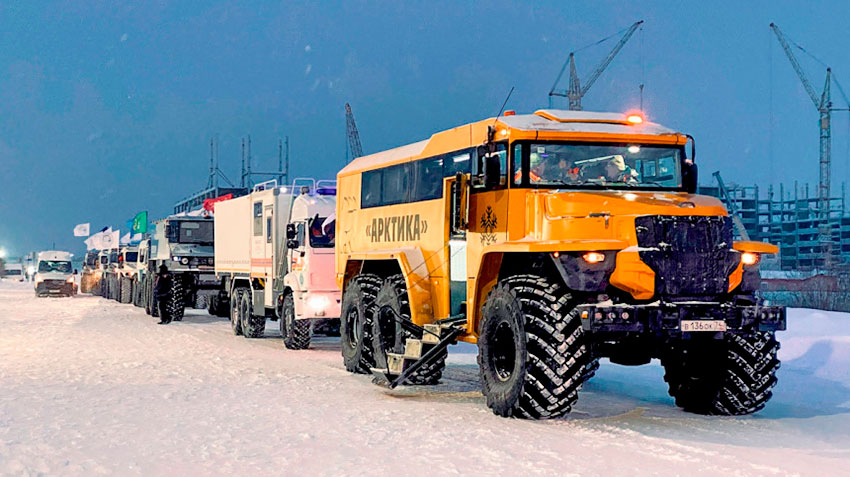 Внедорожный автобус «Арктика» принял участие в пробеге МЧС за Полярным кругом