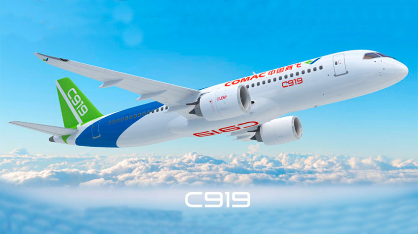 С начала года китайские авиакомпании получили пять новых лайнеров COMAC C919