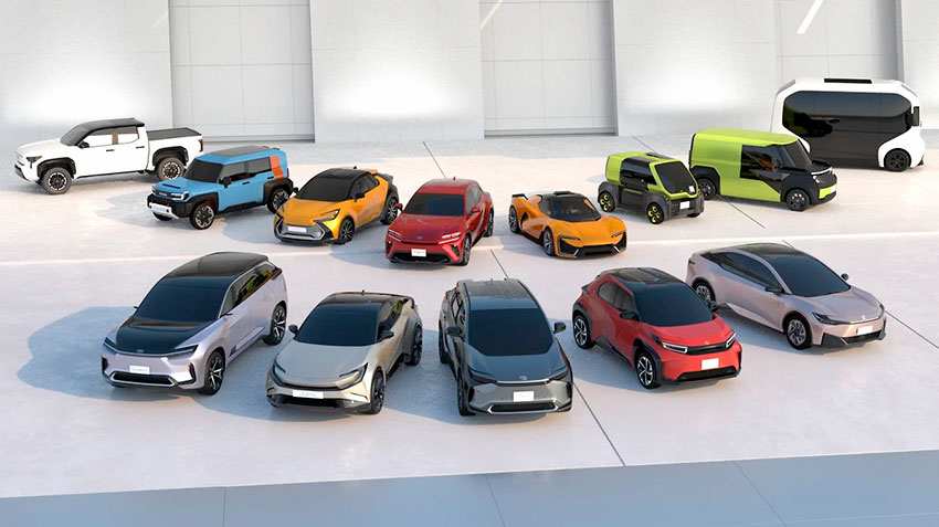 Тойота и Лексус показали разом 16 будущих моделей электромобилей