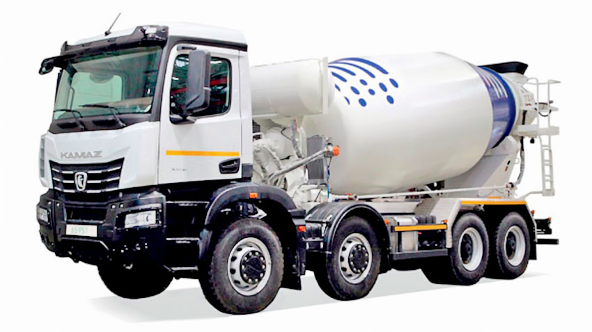 КАМАЗ собрал 4-осное шасси 65951 под 12-кубовый автобетоносмеситель мод. 581425 