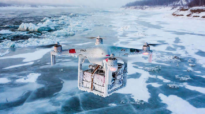 Дроны доставили более 660 кг почты и грузов через реку Лена в Якутии в рамках проекта «Воздушная переправа»