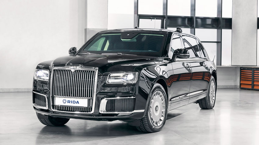 Ателье RIDA доработало отечественный AURUS Senat Long до бронированного лимузина-моноблока без центральной стойки