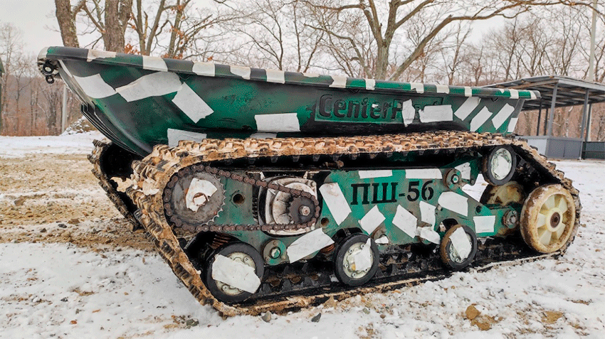 Изобретатель из Приморья создал беспилотный транспортер ПШ-56 для эвакуации раненных с поля боя