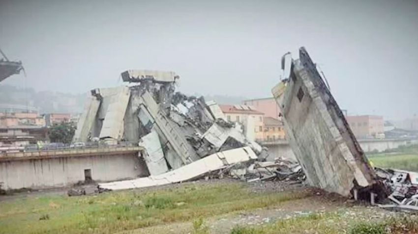 В Генуе рухнувший километровый вантовый мост убил десятки человек