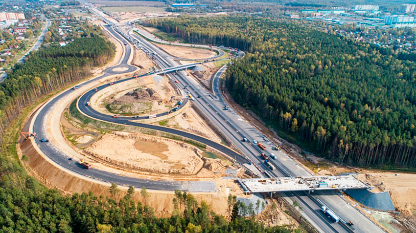На 65 километре трассы М-1 «Беларусь» до конца 2020 года меняется схема движения