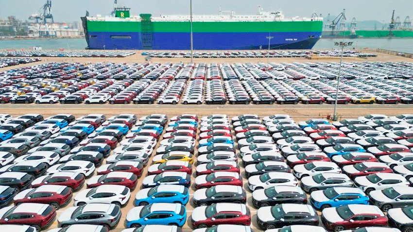 Китайский автоэкспорт вырос в апреле 2024-го более чем на треть