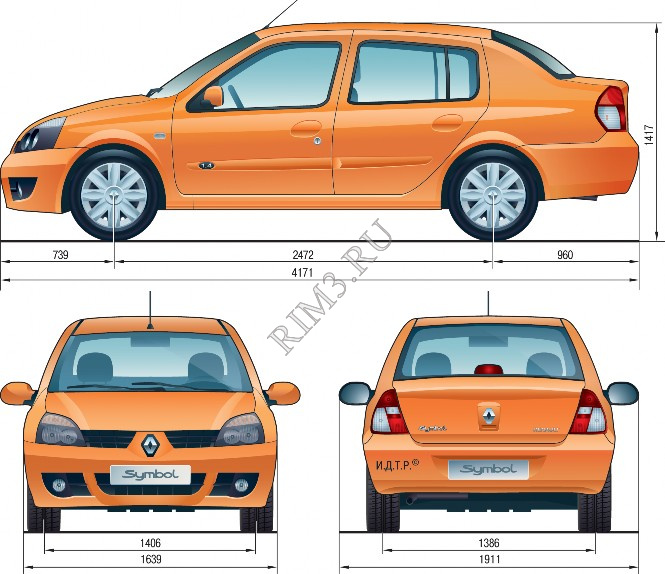 Рено Симбол Размер Колес
